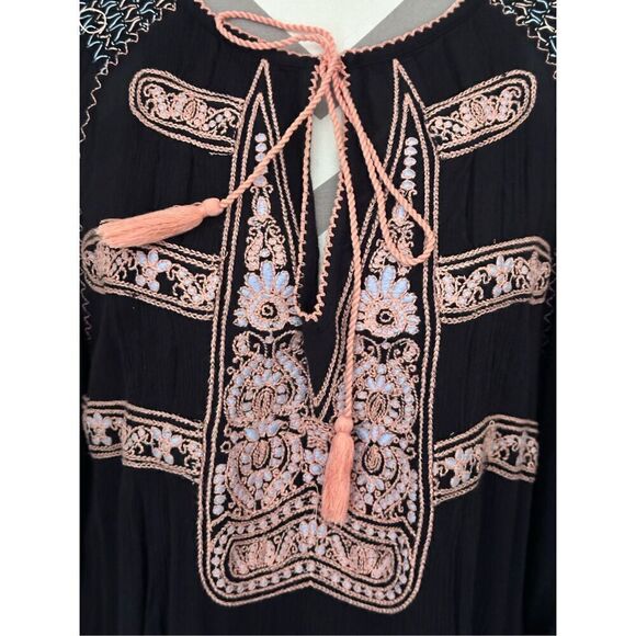 Free People Wind Willow Embroidered Boho Mini Dress - Picture 2 of 7